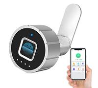 Pothunder - Serrure biométrique intelligente pour armoire Bluetooth et verrouillage d'empreintes digitales, serrure de tiroir de documents cachés, chargement USB et étanche, 30 mm