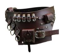 Potion Cartion - Sangle De Flacon En Cuir, Ceinture De Potion Gothique | Soupchable À Bouteille Alchimie Réglable, Étui De Costume Nordique, Sac Corset De Jeu De Rôle Pour Fête De Cosplay, Foire De La