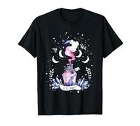 Potion Magique Cristaux Gothiques Phases de Lune et étoiles T-Shirt, Homme, Noir, XL