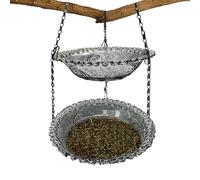 Potions d'oiseaux avec crochets en métal - coquille d'eau d'oiseau | Baignoire pour oiseaux, petit bain d'oiseaux | Cages et accessoires pour la piscine d'alimentation de consommation demain à l'extér