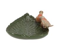 Potions pour oiseaux en céramique vert feuille design moderne décoratif