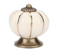 Potiron Céramique Boutons Alliage Céramique Zinc Vintage Mignon Cabinet Tiroir Poignées Pour Placard Commode Cuisine Meubles Chambre Des Enfants Pour Armoire Portes Meubles Maison Décoration(Beige)