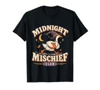 Potiron Spooky Witch Goose Halloween Midnight Mischief Club T-Shirt Graphique avec Valeur