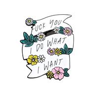 POTIY Pin's féministe avec inscription « I Do What I Want » - Cadeau de motivation - S, laiton, sans pierre précieuse, Small, Laiton, pierre précieuse, nickel, Pas de gemme