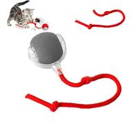 POTKFMN Rollie Pet Toy, Interactive Cat Toy Ball, Upgrade 360 Automatic Rotating Roller Ball for Indoor Cats, Smart Pet Toy Rechargeable, Active Rolling Ball with String for Cats and Dog (Grey,Wake)