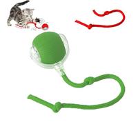 POTKFMN Rollie Pet Toy, Interactive Cat Toy Ball, Upgrade 360 Automatic Rotating Roller Ball for Indoor Cats, Smart Pet Toy Rechargeable, Active Rolling Ball with String for Cats and Dog (Green,Wake)