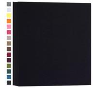 potricher Album photo de grande capacité pour photos de 10 x 15 cm, couverture en lin, livre photo de famille, anniversaire, bébé (noir, 600 pochettes)