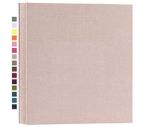 potricher Album photo pour 10 x 15 cm avec couverture en lin - Livre photo de grande capacité pour famille, anniversaire de mariage, bébé (beige, 1 000 pochettes)