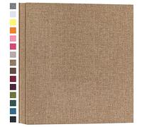 potricher Album pour 1 000 photos de 10 x 15 cm, couverture en lin, très grande capacité, pour famille, anniversaire de mariage et bébé (kaki)