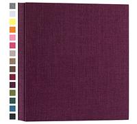 potricher Album pour 1 000 photos de 10 x 15 cm, couverture en lin, très grande capacité, pour famille, anniversaire de mariage et bébé (violet)