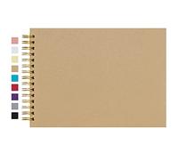 potricher Grand album photo de 31 x 21,6 cm, 80 pages en papier kraft épais pour scrapbooking, mariage, anniversaire de mariage, famille et bébé, marron