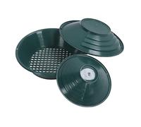 POTRUWE 3PCS Mini Classificateur Empilable Poêle de Prospection D'Or, Kit de Poêle de Lavage D'Or en Plastique Outils de Prospection de Dragage D'Or Ronds pour L'orpaillage en