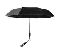POTRUWE Parasol de chaise avec pince universelle, parasol de plage réglable à 360°, parasol portable pour fauteuils roulants, chaises de terrasse, chaises de plage (noir)