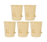 Pots à arrosage automatique - PP 5 pièces Pots de fleurs Pot de Ensemble de jardinière de soucoupe d'intérieur | Pour extérieur intérieur porche Patio fenêtre jardin balcon pelouse