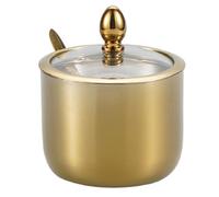 Pots à condiments pratiques pour sel, bonbons, sucriers modernes en acier inoxydable 304 avec cuillère pour cuisine, facile à nettoyer, supports à épices