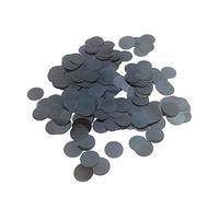 Pots à confettis de table en papier de tissu rond pour fête, décoration d'anniversaire, décoration de table de ballon anniversaire de mariage (noir)