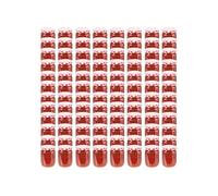 vidaXL Pots à confiture Couvercle blanc et rouge 96 pcs Verre 230 ml 50799