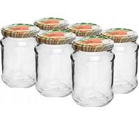 Pots à confiture en verre avec bouchon à vis 250ml 6 pièces