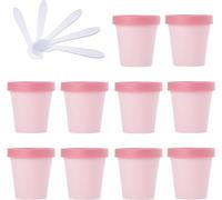 Pots à cosmétiques, 10 PC 50 ml bol de mélange de masque rose pots de stockage en plastique vides de 50 g avec doublure intérieure for le stockage du corps crème for le visage for les mains Lotion Gel