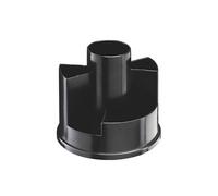 Pots à crayons plastique rotatif noir, multi compartiment -