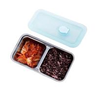 Pots à goûter - Mini boîte à goûter portable avec couvercles, récipient à goûter de voyage en acier inoxydable 304 avec couvercle | Gadgets de cuisine robustes pour pique-nique, vacances d'été, bureau
