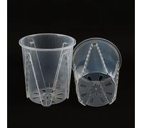 Pots à orchidée en plastique transparent avec trous 14 cm