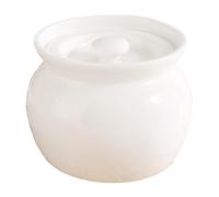 Pots à ragoût en céramique de 400 ml avec couvercle Rouge (Xiaohongshu) Les pots à crème chinoise font de belles et délicieuses soupes Dkh394 (blanc, 11,5 cm x 8,5 cm)