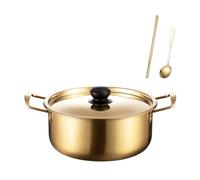 Pots à ramen coréen en acier inoxydable avec couvercle comprenant des baguettes et une cuillère pour nouilles à la maison Casseroles de cuisson en acier inoxydable