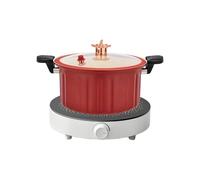 Pots antiadhésifs - Marmite de cuisine | Mini autocuiseur avec couvercle | Batterie de cuisine avec poignée pour cuisinière à induction électrique soupe, pâtes, sauce, bouillon de riz, friture de