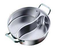 Pots chauds à double compartiment de 32 cm et 34 cm en acier inoxydable 316 de qualité supérieure pour les réunions de famille et une utilisation commerciale sans couvercle