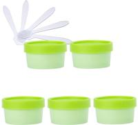 Pots cosmétiques, 5 PC 200 ML Rose Masque Bol de mélange Vide 200 g Pots de Stockage en Plastique avec Doublure intérieure for Le Stockage du Corps Main Visage crème Lotion Gel 5X spatule(Groen,50ml)