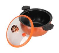 Pots de citrouille 8l pour la cuisson Potiron Pot Non Stick Multi Fonctionnel Ragoût, avec poignées antidérapantes et un couvercle transparent, adapté pour une utilisation sur les