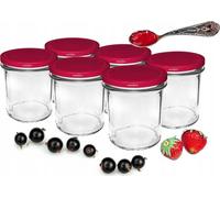 Pots de conservation avec bouchon à vis 6 pièces 346 ml