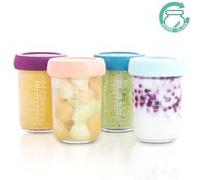 Babymoov Bowls Glass bol à couvercle Glass 4x220 ml