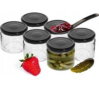 Pots de conserve avec bouchon à vis 6 pièces 330 ml