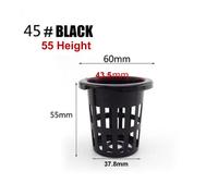 Pots De Culture De Plantes En Maille Sans Sol, 8 Tailles, Support De Panier En Filet, Plateau De Tasse De Pépinière De Légumes, Éponge De Colonisation Hydroponique Q1.No.45 Black 55mm