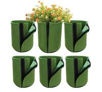 Pots de en Tissu - Sachets de Plantation de Tissu 8,27 Pouces pour Jardinage extérieur, Croissance des légumes avec Design Respirant, Sacs de Culture pour Les Fleurs de Fruits, matériau Noir,