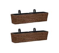 Jardinières 2 Pcs Jacinthe D'eau Marron Marron