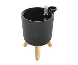 Pots de fleurs à arrosage automatique avec moniteur de niveau d'eau et plusieurs trous de drainage, pots en plastique léger pour plantes avec plateau d'arrosage amovible (140 x 130 cm)