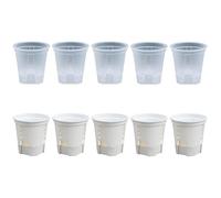 Pots de fleurs avec trous de drainage intégrés, fabriqués à partir de plastique robuste pour soutenir la santé des racines des plantes et l'humidité du sol, utilisables pour l'intérieur et l'extérieur