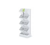 Pots De Fleurs Décoratifs, Modulables, Blanc, 4x1 L, Lot De 4, 19,5x11,4x47,5 Cm, Mini Cascade