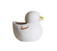 Pots de fleurs en céramique en forme de canard pour plantes grasses, petits pots de fleurs créatives pour plantes grasses, pots de fleurs décoratifs pour la maison, le bureau, le jardin, la décoration