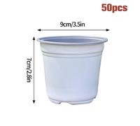 Pots De Fleurs En Plastique Pour Pépinière, 50 Pièces, Boîte De Culture De Graines, Pot De Fleur Rond, Conteneur De Légumes, Outils De Jardin, Plateau De Semis.White 9Cm 50Pcs