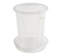 Pots de fleurs en plastique transparent avec soucoupe | Conteneurs de pépinière transparents pour plantes d'intérieur | succulentes | Orchidées | et cactus | Trous de drainage pour la santé des