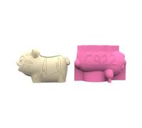 Pots de fleurs en silicone faits à la main en forme d'animal adaptés pour le ciment ou le plâtre pour concevoir des pots de fleurs
