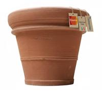 Pots de fleurs exterieur terre cuite -Doppio Bordo - Fabriqué à la Main - Absolument résistant au Gel - Terracotta italienne : pots de fleurs artisanaux pour extérieur et intérieur (Liscio 30cm)