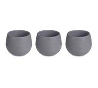 Pots De Fleurs - Ibergarden - Lot De 4 - Plastique - Anthracite - 16,5 X 16,5 X 14,5 Cm Multicolore