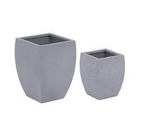 Pots de fleurs - lot de 2 - acier corten - coniques / arrondis - Royal Catering RC_FPOT_11
