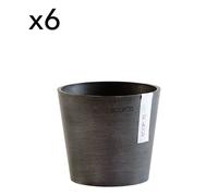 Pots de fleurs noir D13 - lot de 6
