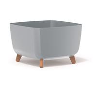 Prosperplast Pot de fleurs Gracia Square – pieds amovibles, UV résistant 39x39x27 cm Gris clair
